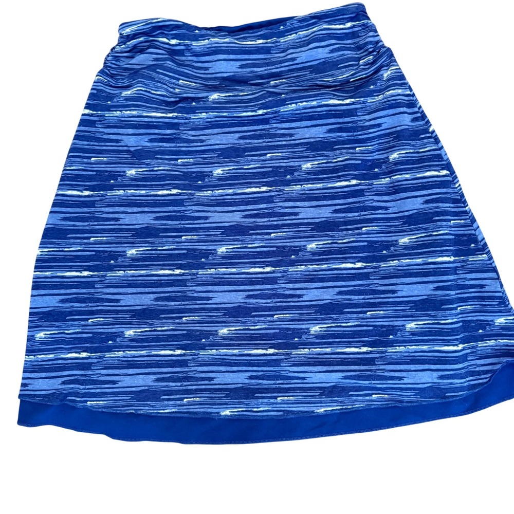 Colorado Clothing Tranquility Reversible Skirt Cobalt Blue Abstract Print Size S